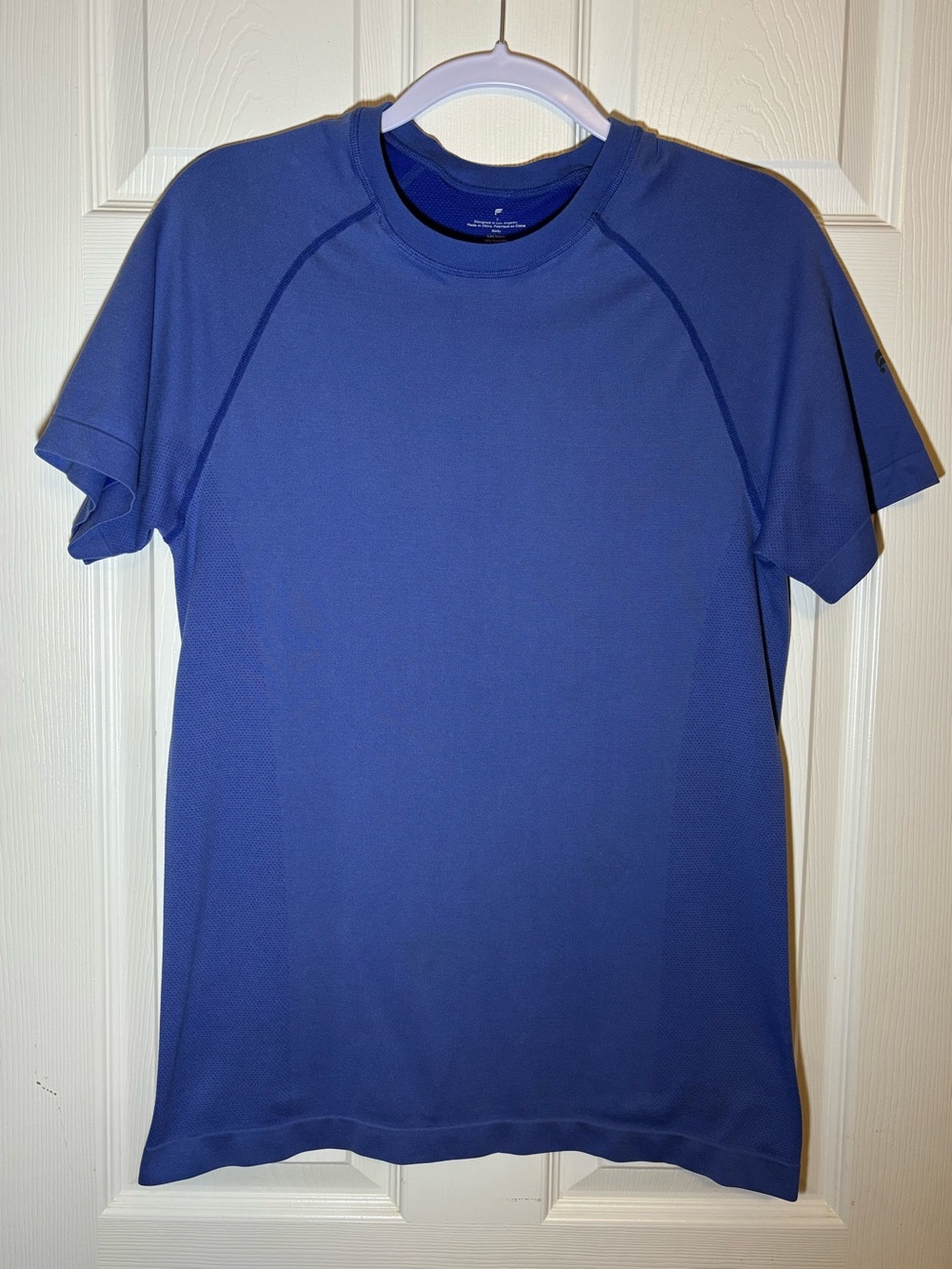 Fabletics Men's Royal Blue Ribbon Performance Crewneck Shirt size small
